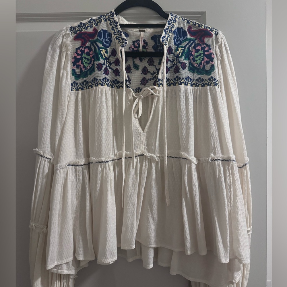 Free people balloon sleeve blouse